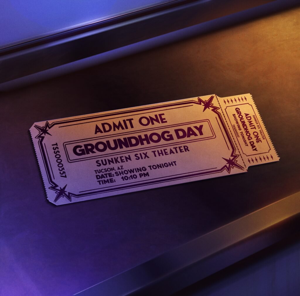 Sunken Six: Groundhog Day Ticket Stub Illustration